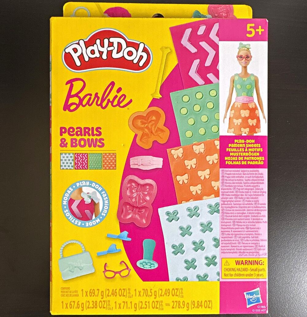 Play-Doh Barbie Pearls & Bows Fashion Kit Pattern Sheets Refill with Accessories